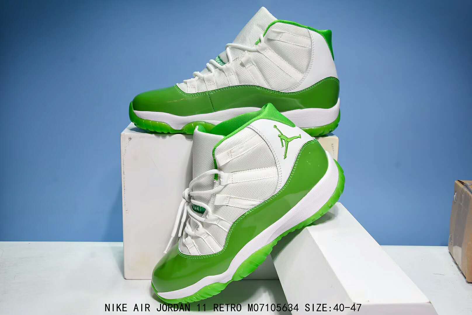 New Air Jordan 11 Retro Apple Green Shoes - Click Image to Close